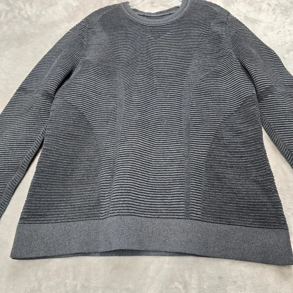 Under Armour Intelli-Knit Shirt Long Sleeve Men XXL Gray Ribbed Performance Gorp